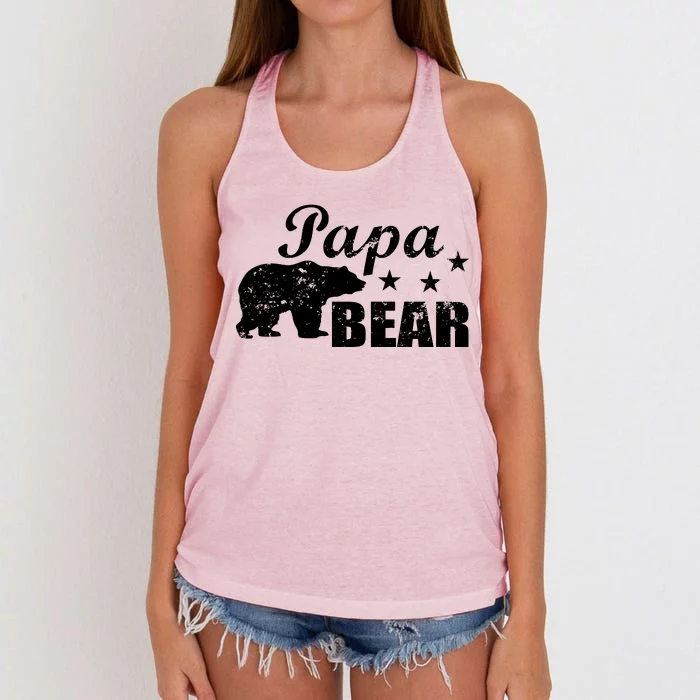 Vintage Papa Bear Women's Knotted Racerback Tank