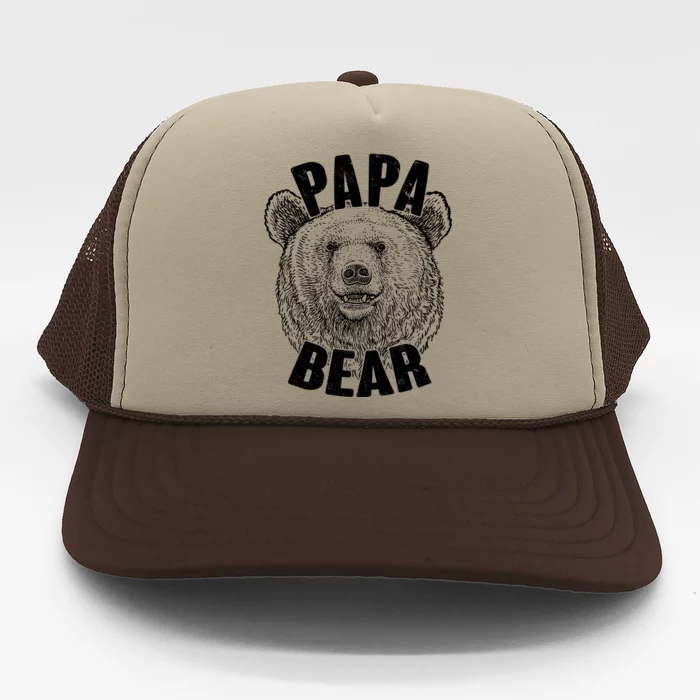 Vintage Papa Bear Father Trucker Hat