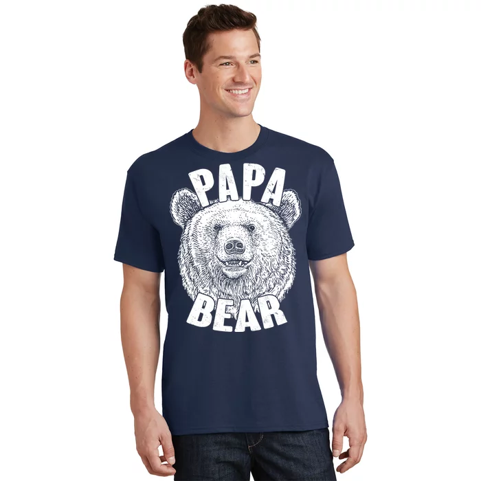 Vintage Papa Bear Father T-Shirt