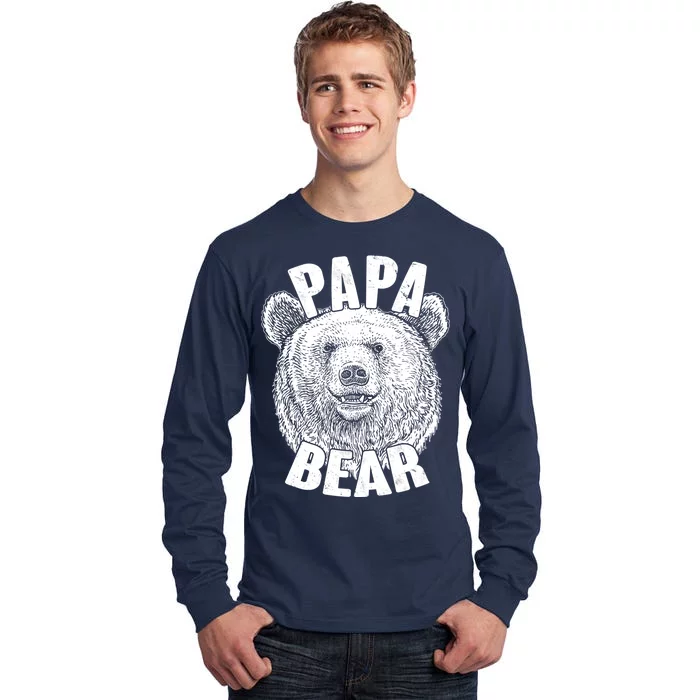 Vintage Papa Bear Father Tall Long Sleeve T-Shirt