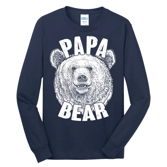 Vintage Papa Bear Father Tall Long Sleeve T-Shirt