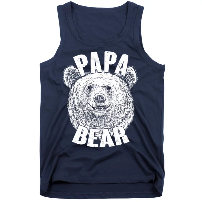 Vintage Papa Bear Father Tank Top