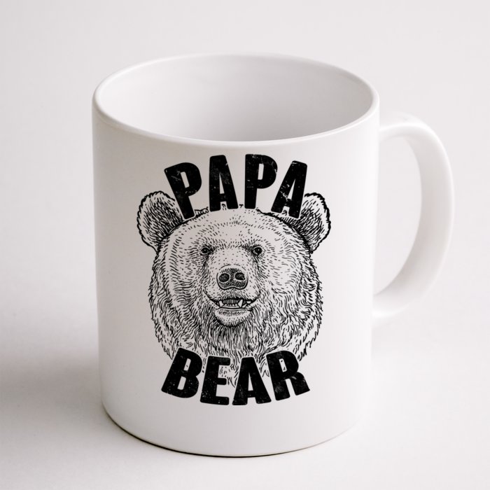 Vintage Papa Bear Father Front & Back Coffee Mug