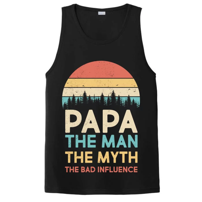 Vintage Papa Man Myth The Bad Influence Performance Tank