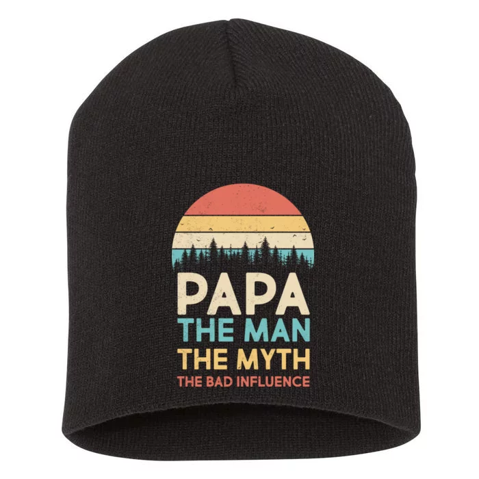 Vintage Papa Man Myth The Bad Influence Short Acrylic Beanie