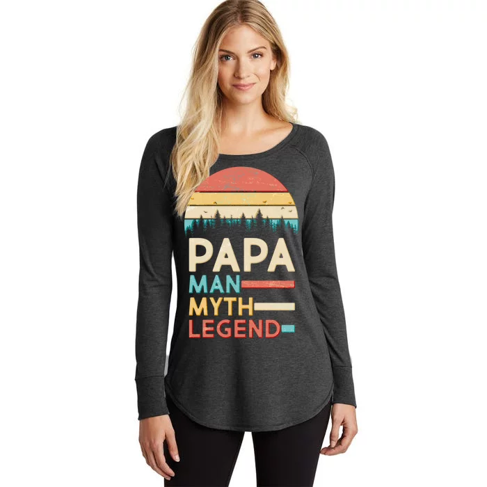 Vintage Papa The Man Myth Legend Women's Perfect Tri Tunic Long Sleeve Shirt