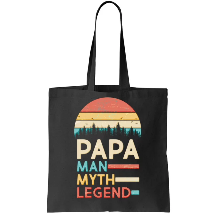 Vintage Papa The Man Myth Legend Tote Bag