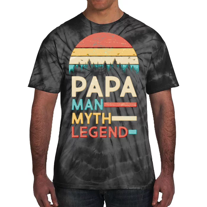 Vintage Papa The Man Myth Legend Tie-Dye T-Shirt