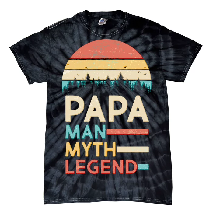 Vintage Papa The Man Myth Legend Tie-Dye T-Shirt