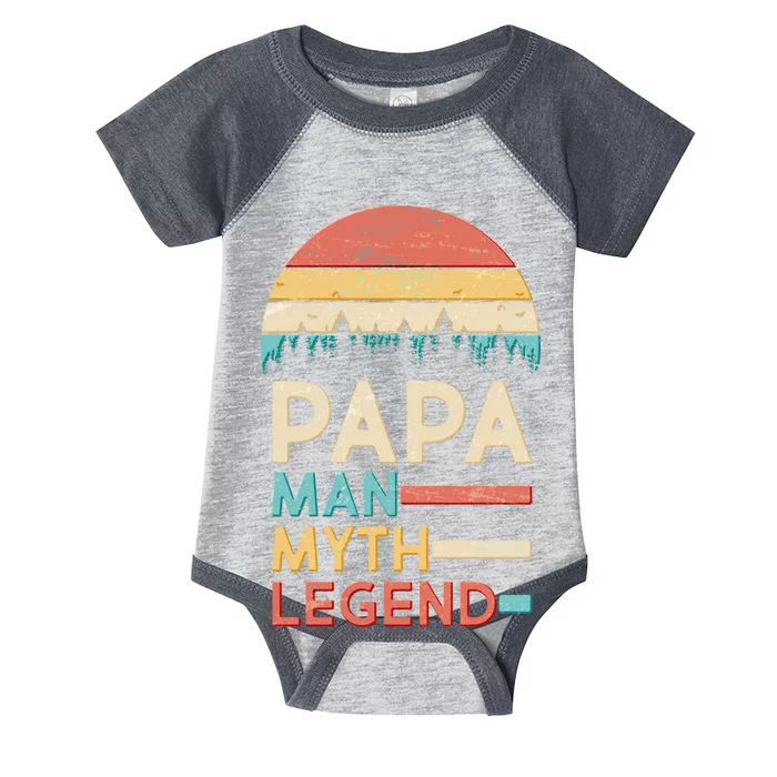 Vintage Papa The Man Myth Legend Infant Baby Jersey Bodysuit