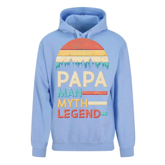 Vintage Papa The Man Myth Legend Unisex Surf Hoodie