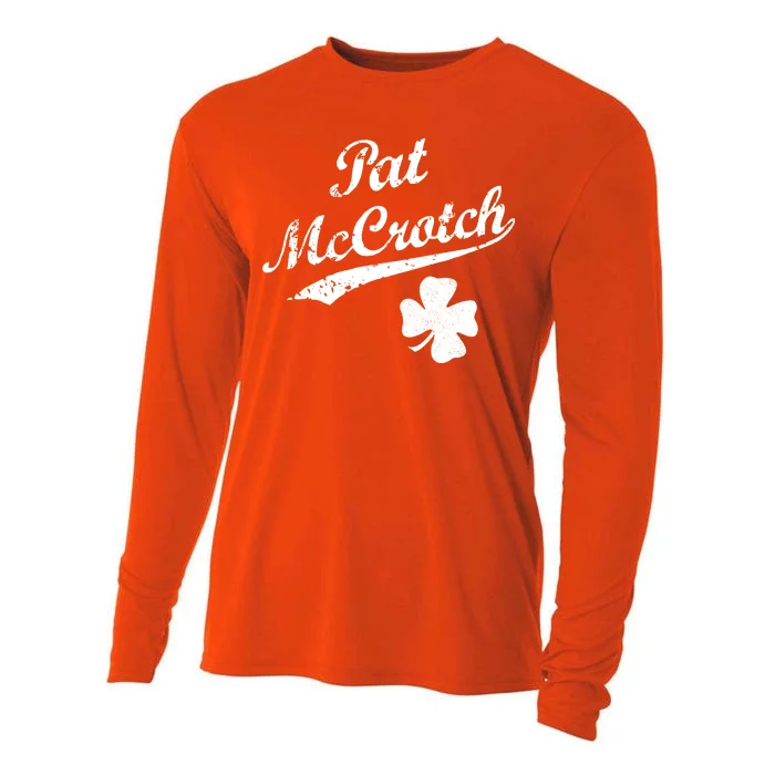 Vintage Pat McCrotch St. Patricks Day Shamrock Cooling Performance Long Sleeve Crew