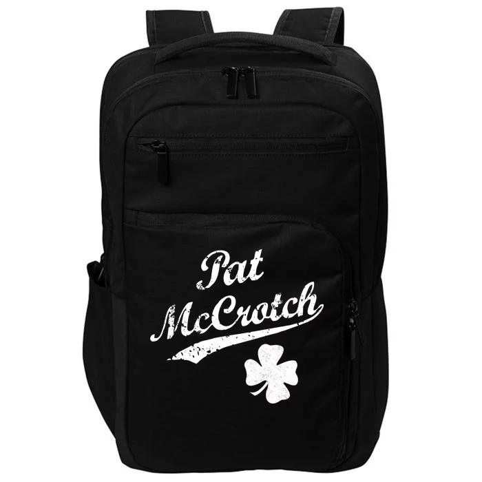 Vintage Pat McCrotch St. Patricks Day Shamrock Impact Tech Backpack