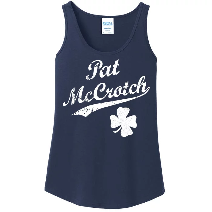 Vintage Pat McCrotch St. Patricks Day Shamrock Ladies Essential Tank