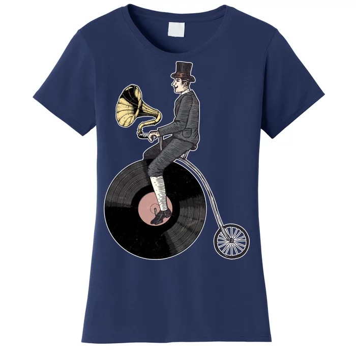 Vintage Penny Farthing Gramophone Women's T-Shirt