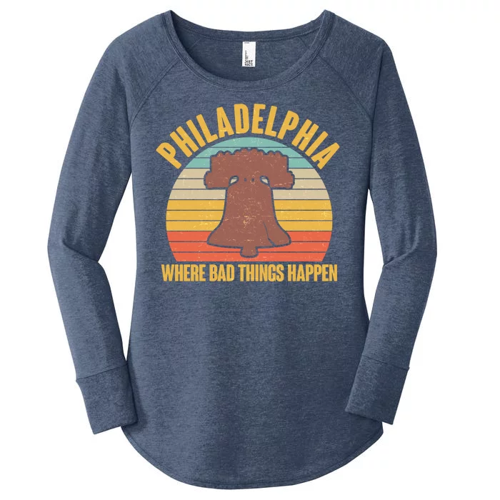 Vintage Philadelphia Where Bad Things Happen Women's Perfect Tri Tunic Long Sleeve Shirt