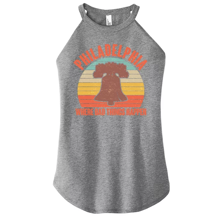 Vintage Philadelphia Where Bad Things Happen Women’s Perfect Tri Rocker Tank