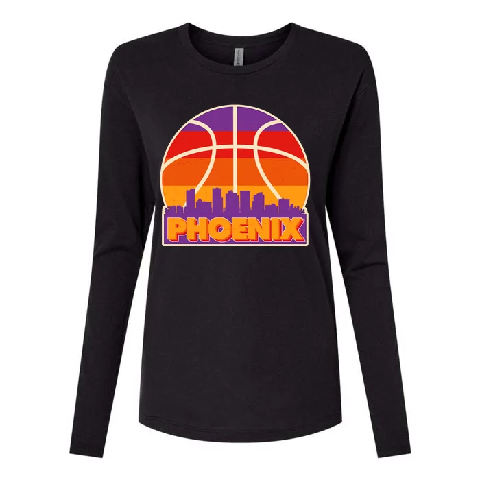 Vintage Phoenix Basketball Skyline Logo Womens Cotton Relaxed Long Sleeve T-Shirt