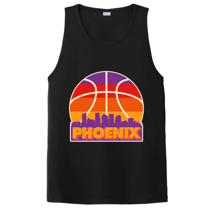 Vintage Phoenix Basketball Skyline Logo Performance Tank