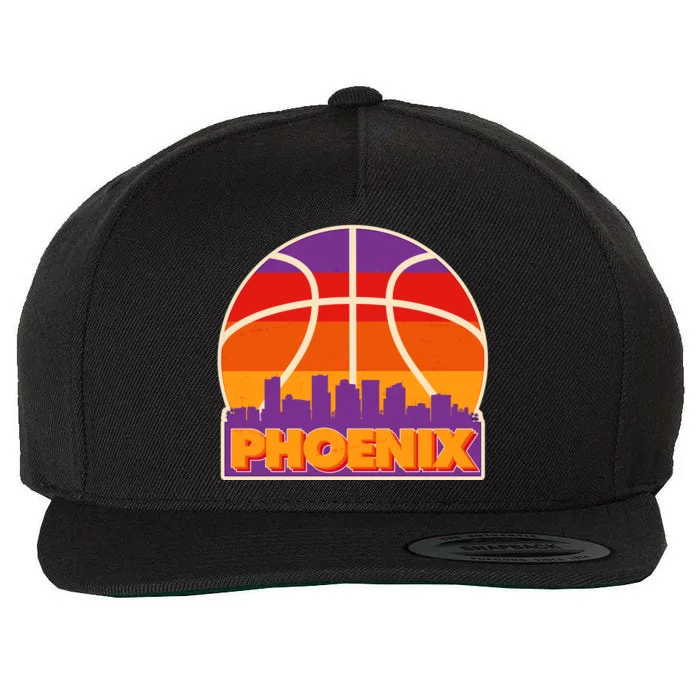 Vintage Phoenix Basketball Skyline Logo Wool Snapback Cap