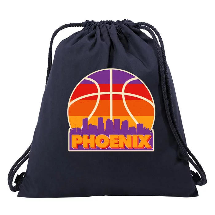 Vintage Phoenix Basketball Skyline Logo Drawstring Bag