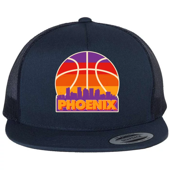 Vintage Phoenix Basketball Skyline Logo Flat Bill Trucker Hat