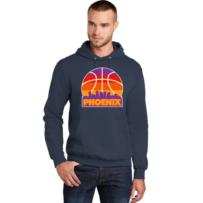 Vintage Phoenix Basketball Skyline Logo Tall Hoodie