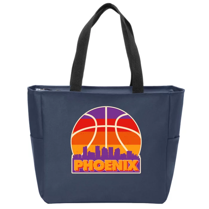 Vintage Phoenix Basketball Skyline Logo Zip Tote Bag