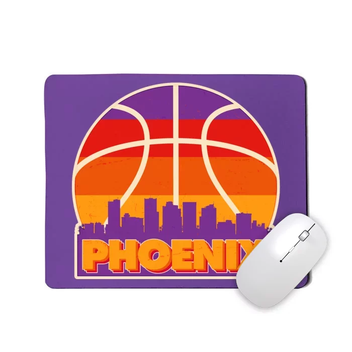 Vintage Phoenix Basketball Skyline Logo Mousepad