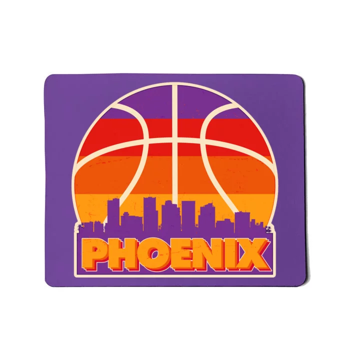 Vintage Phoenix Basketball Skyline Logo Mousepad