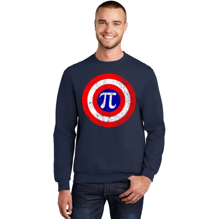 Vintage Pi Day America Superhero Crest March 14th Sweatshirt