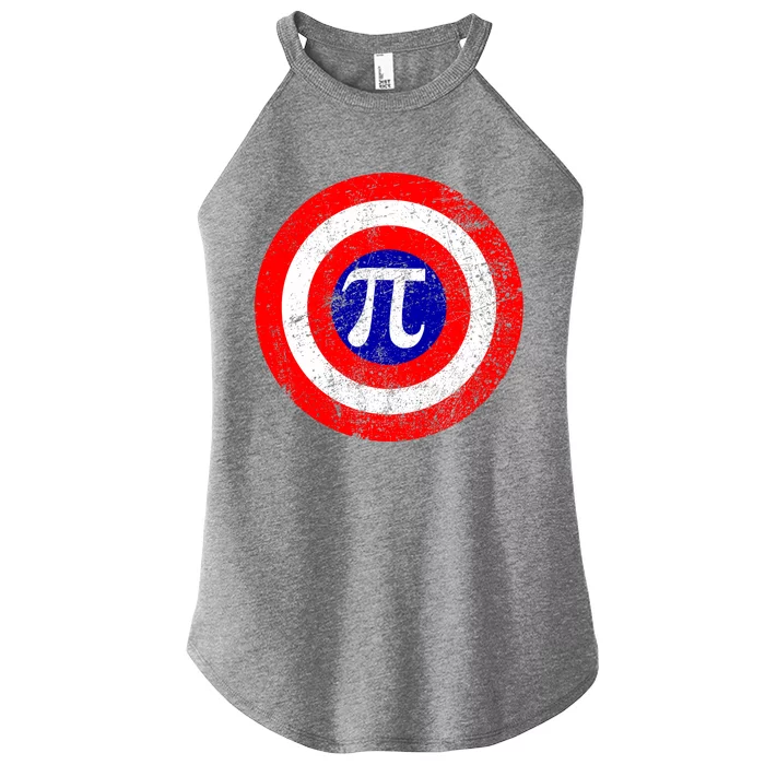 Vintage Pi Day America Superhero Crest March 14th Women’s Perfect Tri Rocker Tank