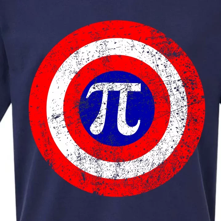 Vintage Pi Day America Superhero Crest March 14th Sueded Cloud Jersey T-Shirt