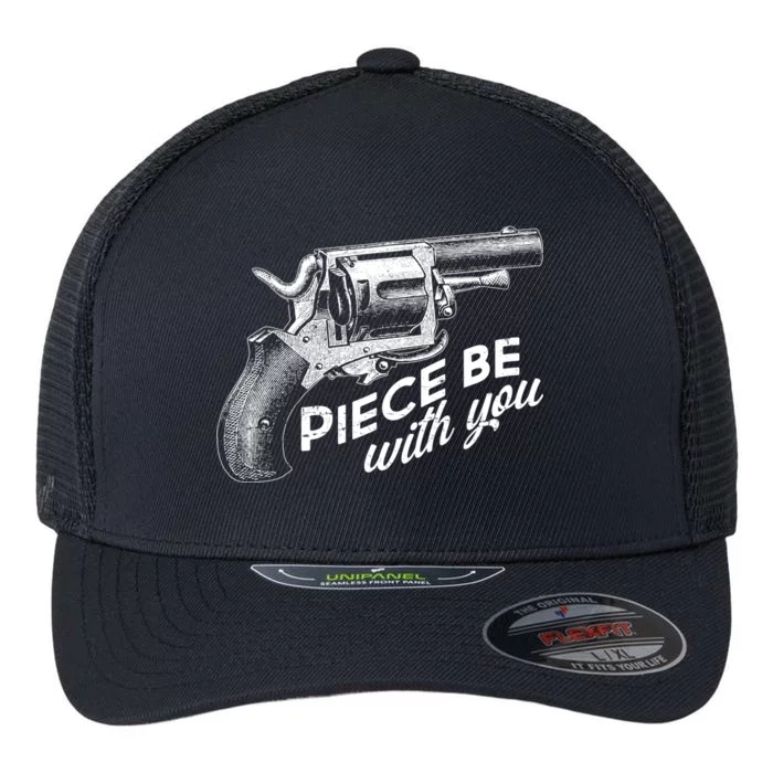 Vintage Piece Be With You Gun Pistol Flexfit Unipanel Trucker Cap