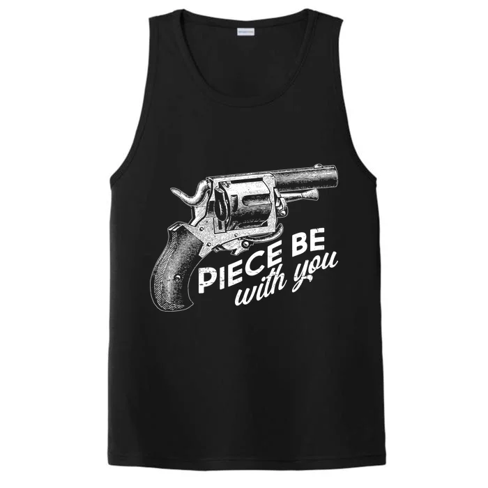 Vintage Piece Be With You Gun Pistol Performance Tank