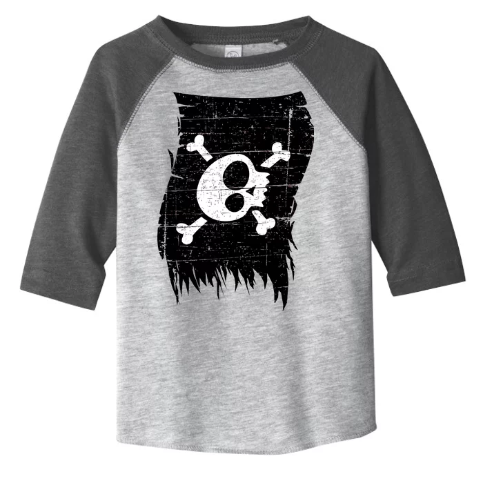 Vintage Pirate Skull Upside Down Flag Toddler Fine Jersey T-Shirt