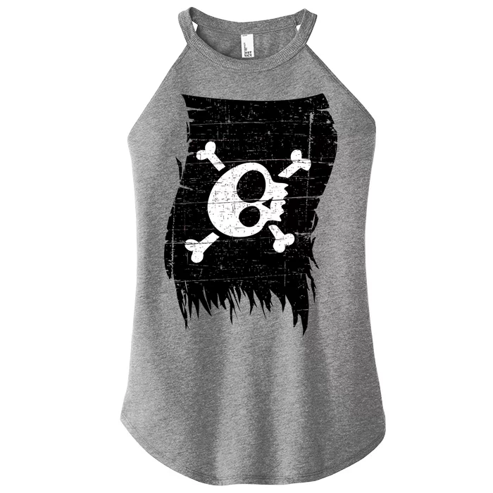 Vintage Pirate Skull Upside Down Flag Women’s Perfect Tri Rocker Tank