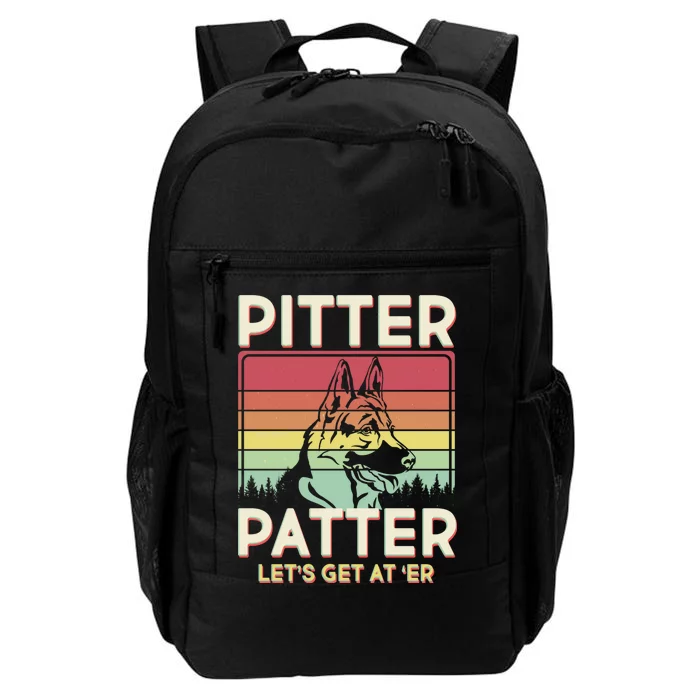 Vintage Pitter Patter Let's Get At 'Er German Shepard Daily Commute Backpack