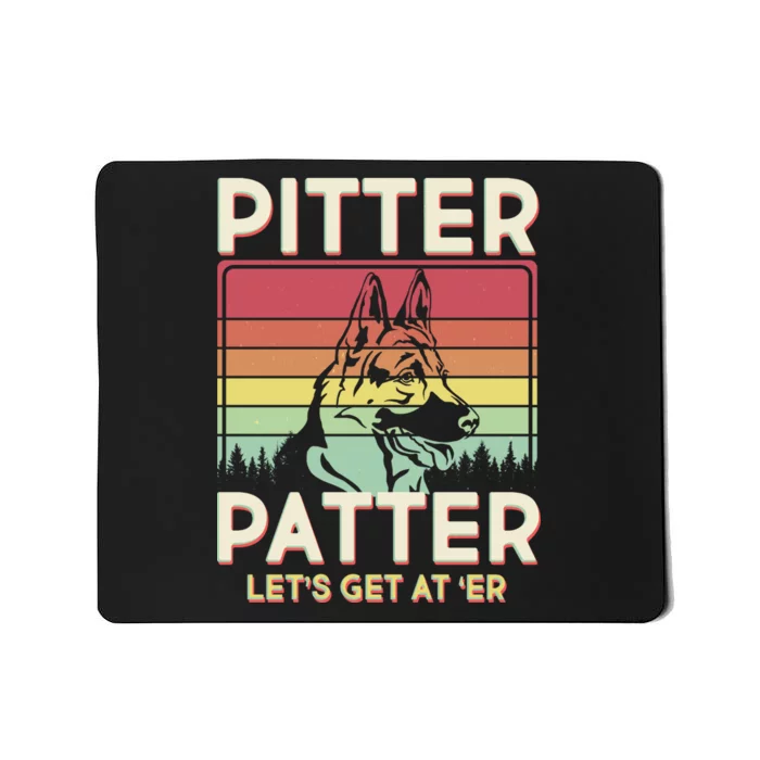 Vintage Pitter Patter Let's Get At 'Er German Shepard Mousepad