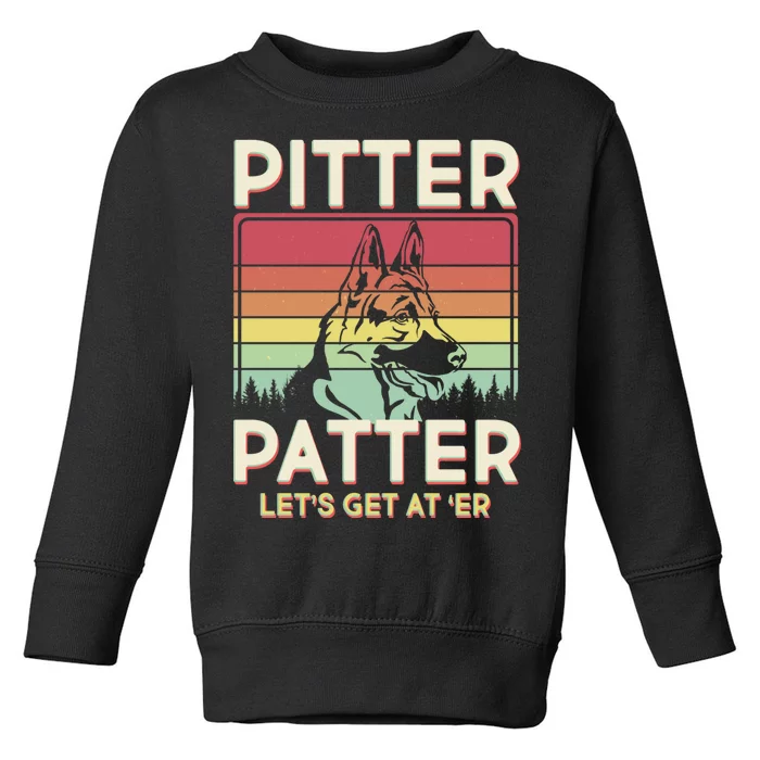 Vintage Pitter Patter Let's Get At 'Er German Shepard Toddler Sweatshirt