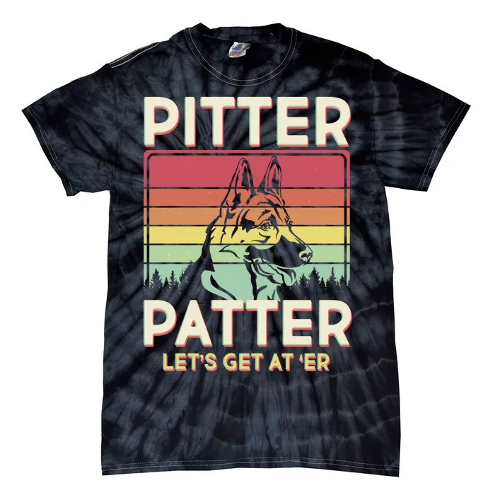 Vintage Pitter Patter Let's Get At 'Er German Shepard Tie-Dye T-Shirt