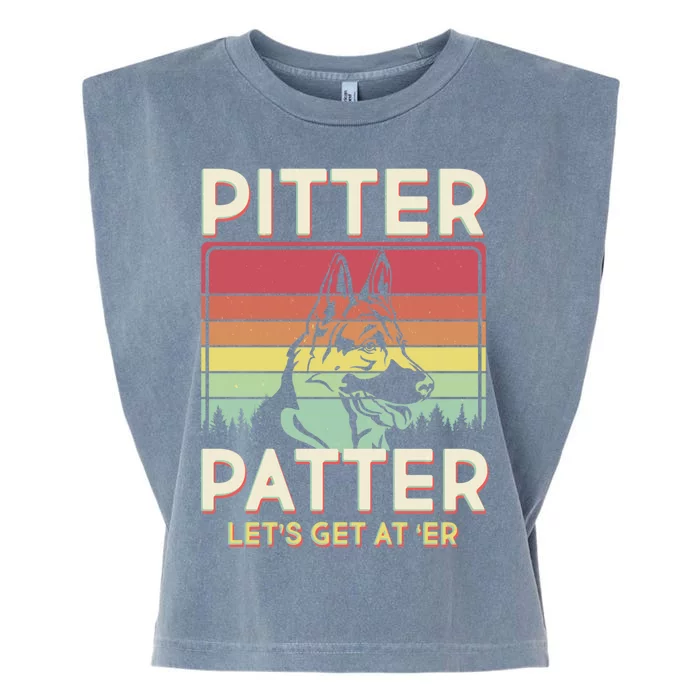 Vintage Pitter Patter Let's Get At 'Er German Shepard Garment-Dyed Women's Muscle Tee