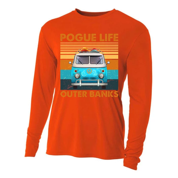 Vintage Pogue Life Outer Banks Surf Bus Cooling Performance Long Sleeve Crew