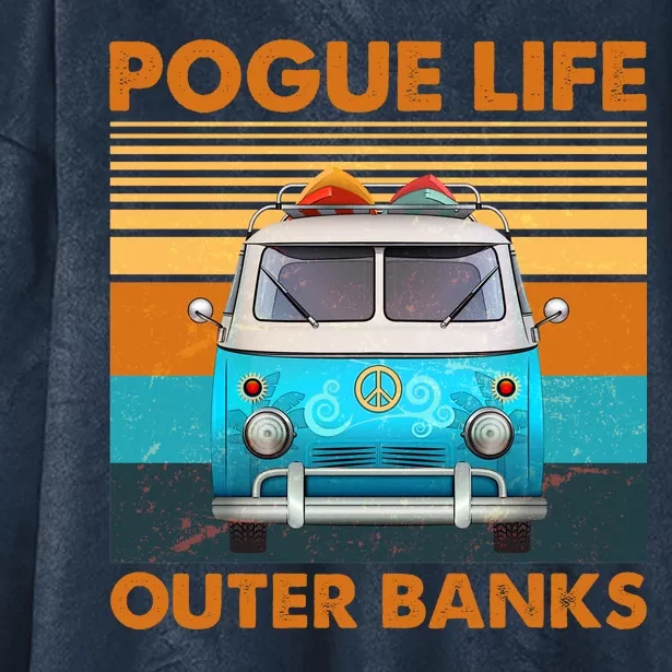 Vintage Pogue Life Outer Banks Surf Bus Hooded Wearable Blanket