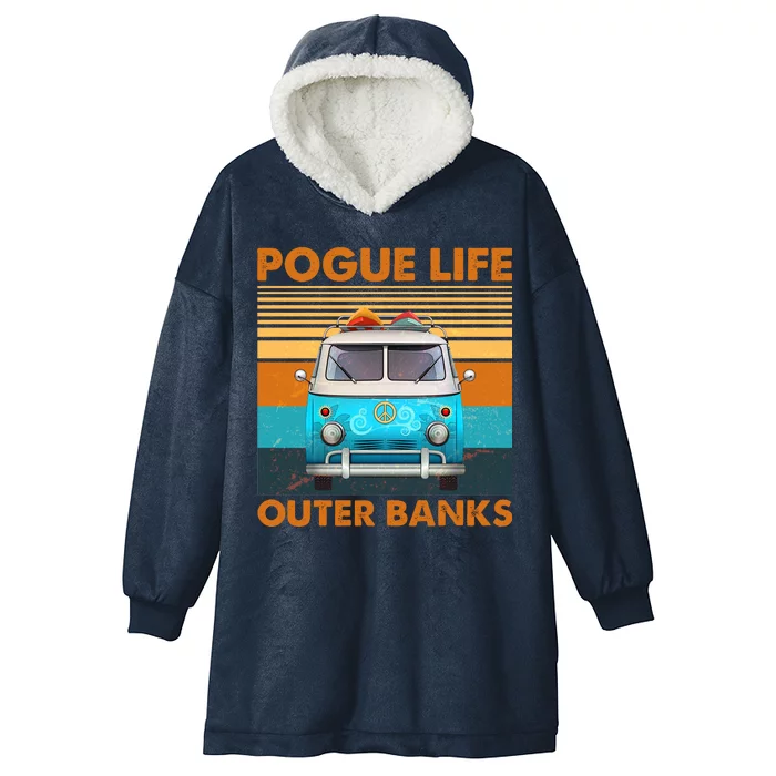 Vintage Pogue Life Outer Banks Surf Bus Hooded Wearable Blanket