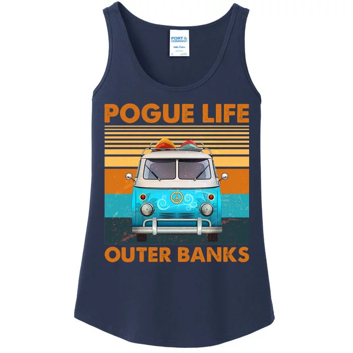 Vintage Pogue Life Outer Banks Surf Bus Ladies Essential Tank