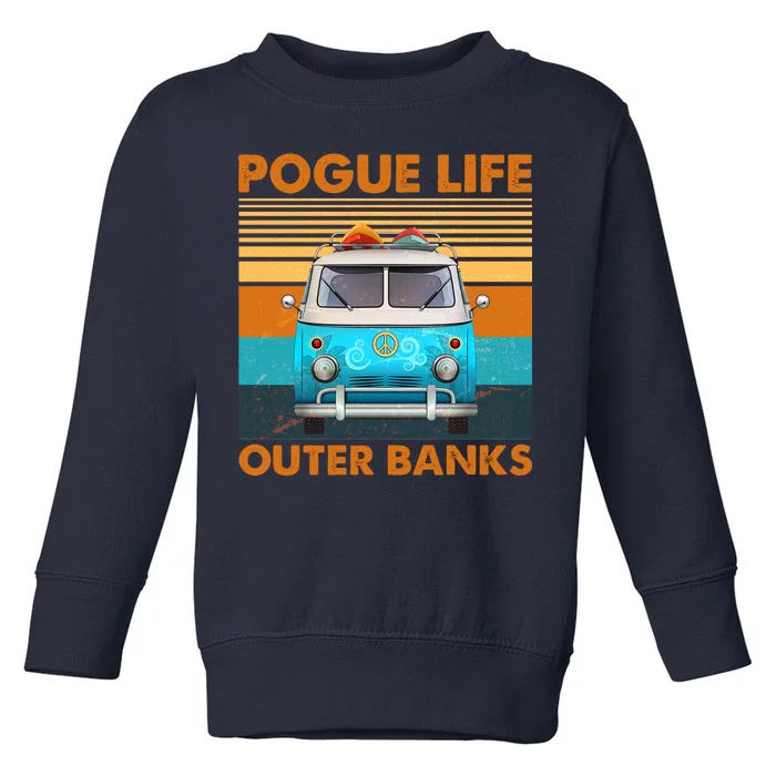 Vintage Pogue Life Outer Banks Surf Bus Toddler Sweatshirt