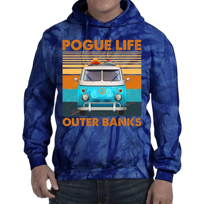 Vintage Pogue Life Outer Banks Surf Bus Tie Dye Hoodie