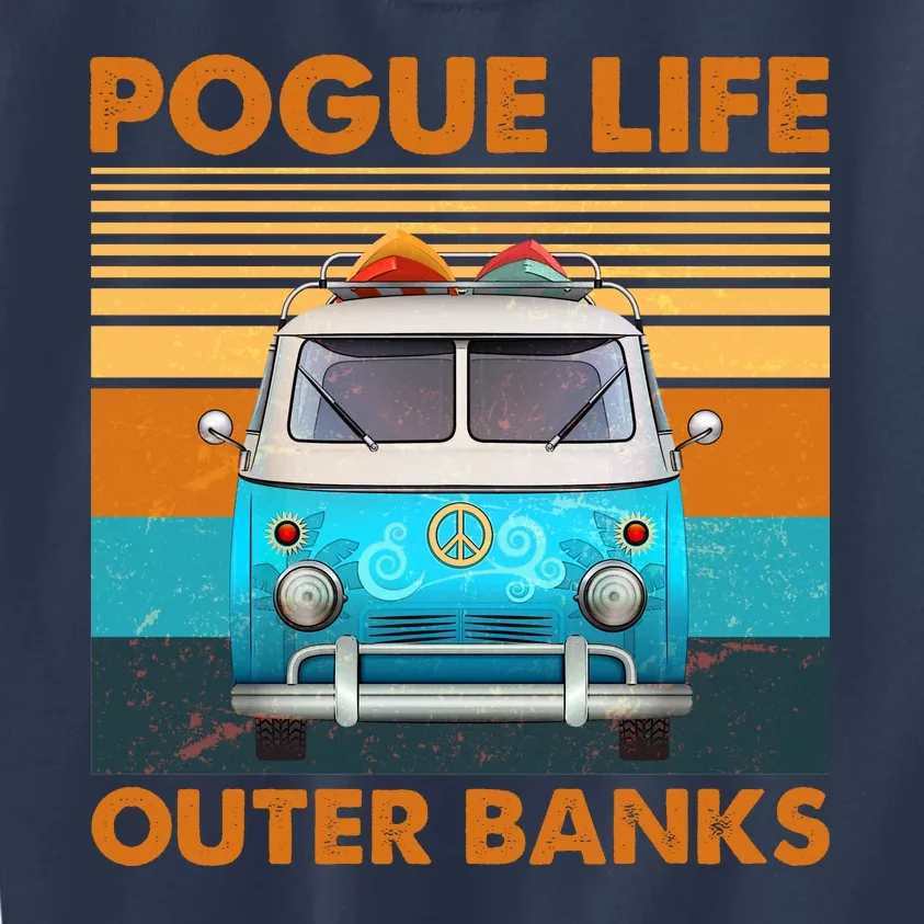 Vintage Pogue Life Outer Banks Surf Bus Kids Sweatshirt