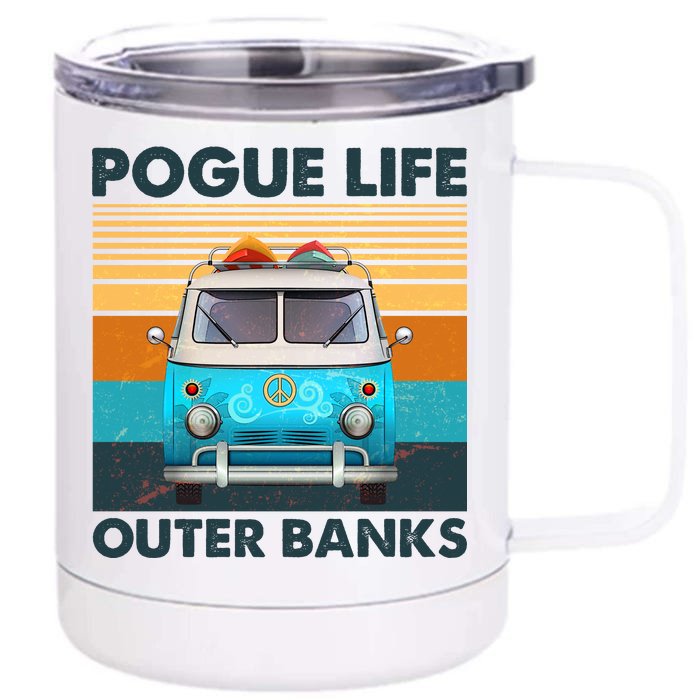 Vintage Pogue Life Outer Banks Surf Bus Front & Back 12oz Stainless Steel Tumbler Cup